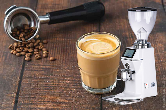 Hochleistungs-Espresso-Schleifmaschine mit Kaffeepulverbehälter