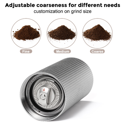 Modernes manuelles Aluminium-Kaffeemühlen-kundenspezifisches Logo für Werbung