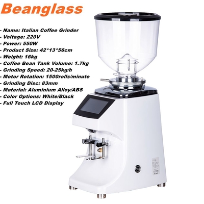 83mm flacher Burr Coffee Miller Electric Espresso Schleifer White